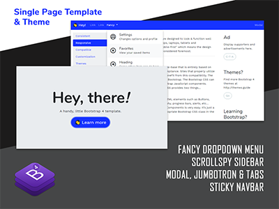 Hey, there! free bootstrap template